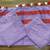 Beautiful lavender khadi linen halter-neck anarkali suit with zari border dupatta