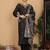 Ethnic Motifs Woven Design Zari Pure Silk Straight Kurta With Trouser & Dupatta