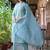 Floral Yoke Design Regular Mirror Work Pure Cotton Kurta with Trouser & Dupatta