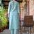 Floral Yoke Design Regular Mirror Work Pure Cotton Kurta with Trouser & Dupatta