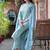 Floral Yoke Design Regular Mirror Work Pure Cotton Kurta with Trouser & Dupatta