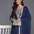 Floral Embroidered Thread Work Kurta with Trousers & Dupatta