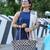 Beautiful navy blue solid handloom cotton sleeveless a-line kurti with printed dupatta set