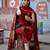 Beautiful maroon embroidered tussar silk sleeveless kurta set