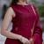 Beautiful maroon embroidered tussar silk sleeveless kurta set