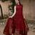 Beautiful maroon embroidered tussar silk sleeveless kurta set