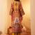 Women Ethnic Motifs Printed Regular Thread Work Chanderi Silk Kurta with Trousers