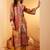 Women Ethnic Motifs Printed Regular Thread Work Chanderi Silk Kurta with Trousers
