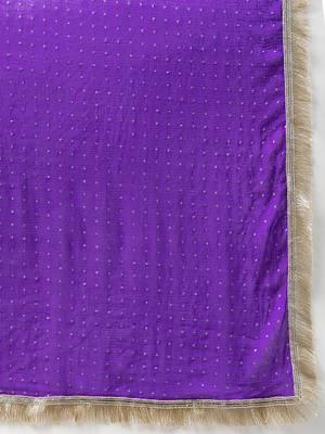 Women Floral Yoke Design Sequinned Chanderi Silk Kurta with Palazzos & Dupatta 5