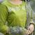 Beautiful mehendi green intricate thread embroidery khadi cotton straight kurta set with handblock kota doria dupatta