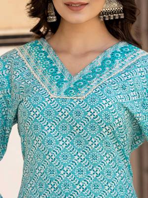 Ethnic Motifs Printed Regular Mirror Work Kurta with Trousers & With Dupatta 2