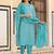 Ethnic Motifs Printed Regular Mirror Work Kurta with Trousers & With Dupatta