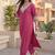 Women Ethnic Motifs Regular Thread Work Kurta with Trousers