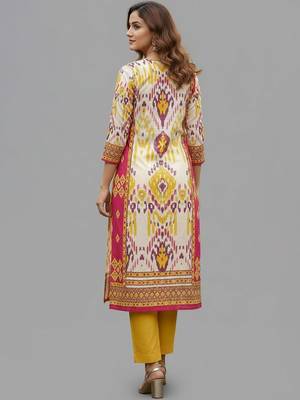 Women Ethnic Motifs Printed Regular Kurta with Trousers & With Dupatta 3