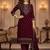Women Ethnic Motifs Embroidered Regular Thread Work Velvet Kurta with Trousers & With Dupatta