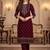 Women Ethnic Motifs Embroidered Regular Thread Work Velvet Kurta with Trousers & With Dupatta