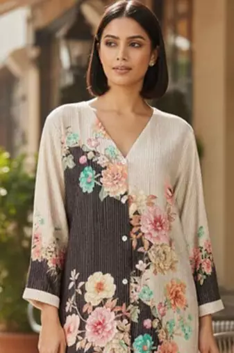 Women Floral Printed Regular Kurta with Palazzos
