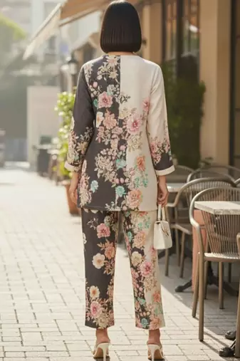Women Floral Printed Regular Kurta with Palazzos