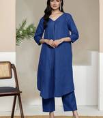Women V-Neck A-Line Kurta With Trouser