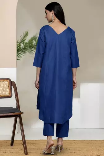 Women V-Neck A-Line Kurta With Trouser