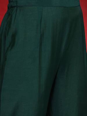 Women Ethnic Motifs Embroidered Regular Kurta with Trousers & Dupatta 3