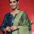 Floral Embroidered Notch Neck Zari Straight Kurta & Trousers With Dupatta