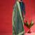 Floral Embroidered Notch Neck Zari Straight Kurta & Trousers With Dupatta