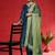 Floral Embroidered Notch Neck Zari Straight Kurta & Trousers With Dupatta