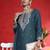 Ethnic Motifs Embroidered Sequinned Straight Kurta With Trousers & Dupatta