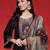 Floral Yoke Design Empire Sequinned Anarkali Kurta With Trouser And Dupatta