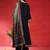 Floral Yoke Design Empire Sequinned Anarkali Kurta With Trouser And Dupatta
