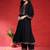 Floral Yoke Design Empire Sequinned Anarkali Kurta With Trouser And Dupatta