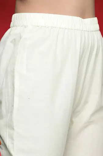 Women Ethnic Motifs Embroidered Pure Cotton Kurta with Trouser & Dupatta