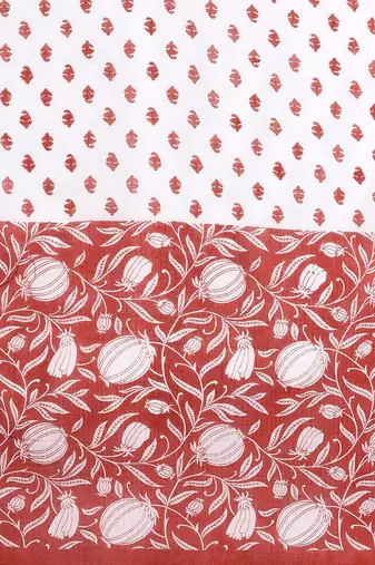 Women Floral Printed Anakali Pure Cotton Kurta with Trousers & Dupatta