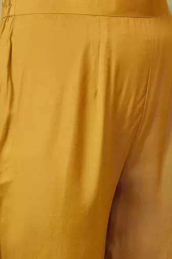 Women Ethnic Motifs Yoke Design Zari Straight Kurta with Trousers & Dupatta