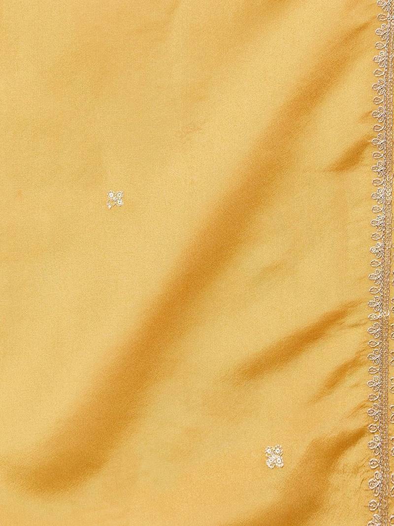 Women Ethnic Motifs Yoke Design Zari Straight Kurta with Trousers & Dupatta