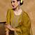 Floral Embroidered Zari Straight Kurta With Trousers And Dupatta