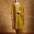 Floral Embroidered Zari Straight Kurta With Trousers And Dupatta
