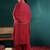 Maroon V-Neck Regular Gotta Patti Silk Crepe Kurta With Trouser With Dupatta