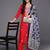 Red Paisley Embroidered Regular Straight Kurta With Trouser With Dupatta