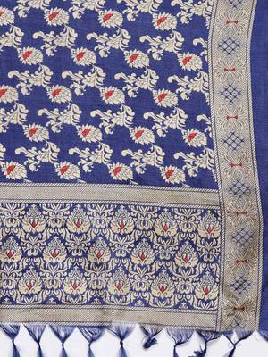 Red Paisley Embroidered Regular Straight Kurta With Trouser With Dupatta 4