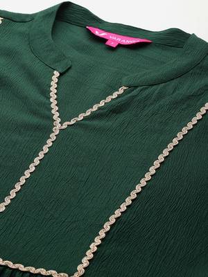 Pleated Anarkali Gotta Patti Kurta With Trousers & Dupatta 2