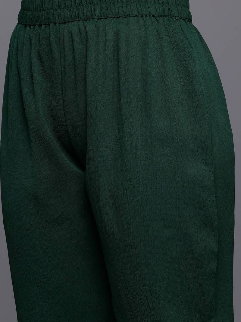 Pleated Anarkali Gotta Patti Kurta With Trousers & Dupatta