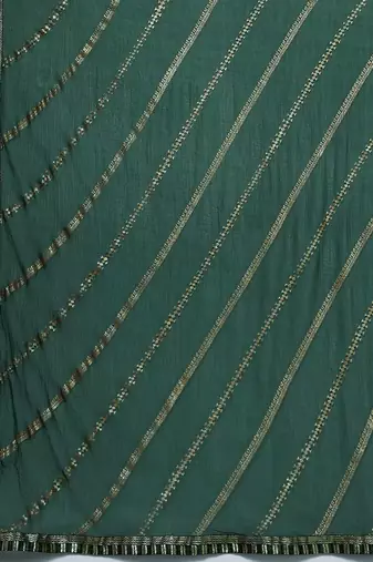 Pleated Anarkali Gotta Patti Kurta With Trousers & Dupatta