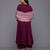 Floral Yoke Design Zari Pleated Kurta With Trousers & Dupatta