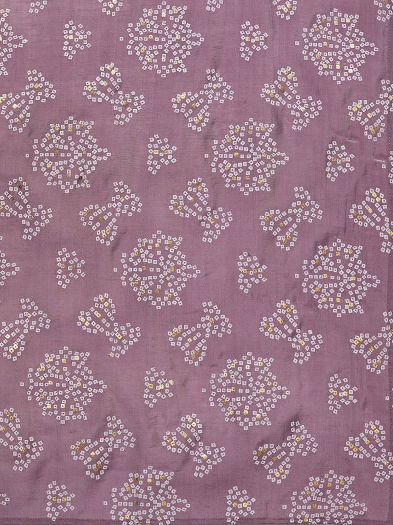 Ethnic Motifs Yoke Design Regular Sequinned Kurta with Trousers & With Dupatta