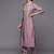 Ethnic Motifs Yoke Design Regular Sequinned Kurta with Trousers & With Dupatta