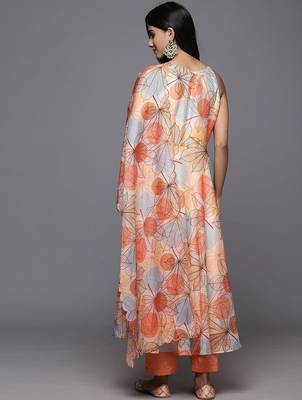 Ethnic Halter Neck Printed Anarkali with Trouser & Dupatta 6