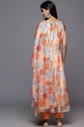 Ethnic Halter Neck Printed Anarkali with Trouser & Dupatta