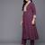 Yoke Design Pleated Sequinned Crepe Kurta with Trousers